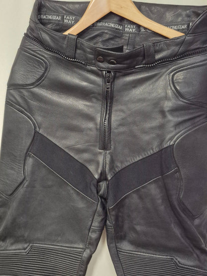 Fast Way Speed Racing Gear Motorrad Lederhose Gr. 52 schwarz Protektoren