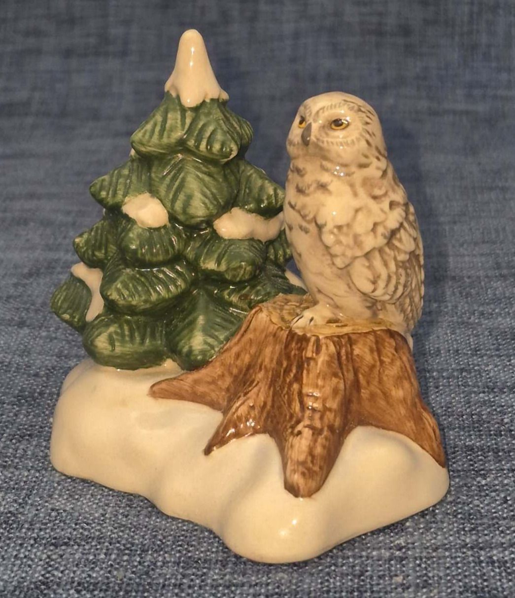 Goebel Porzellan Figur Eule "Wächter des Winterwaldes" Schnee Winter Sammler