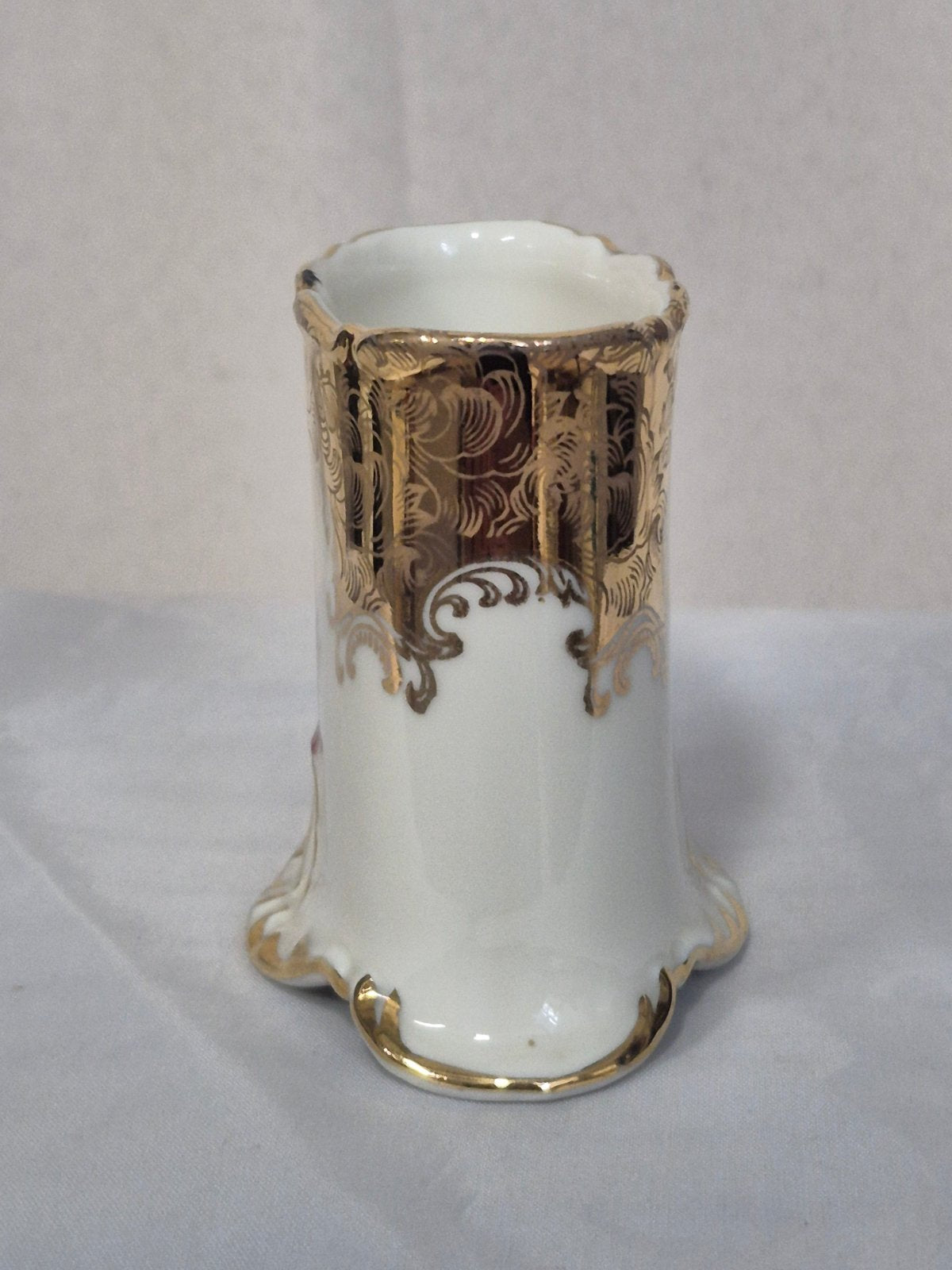 RW Bavaria Porzellan - Zigarettenhalter - im Rokokostil - Golddekor - Handgemal