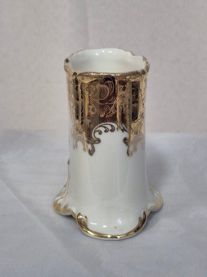 RW Bavaria Porzellan - Zigarettenhalter - im Rokokostil - Golddekor - Handgemal