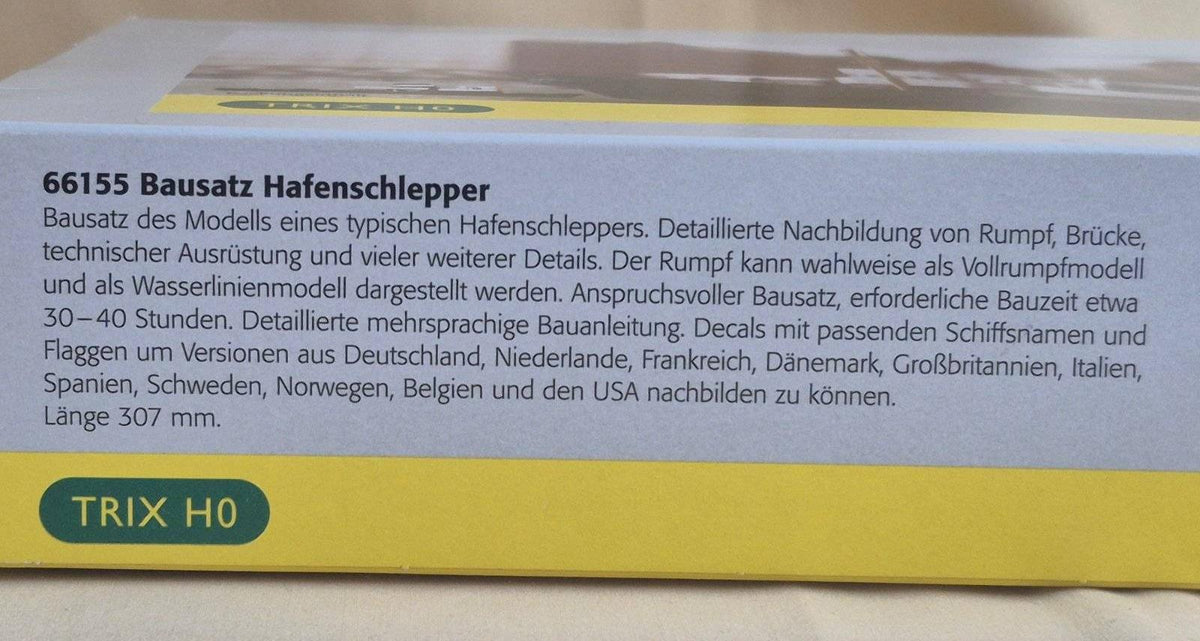 TRIX H0 66155 Bausatz Hafenschlepper Modellschiff 1:87 OVP komplett