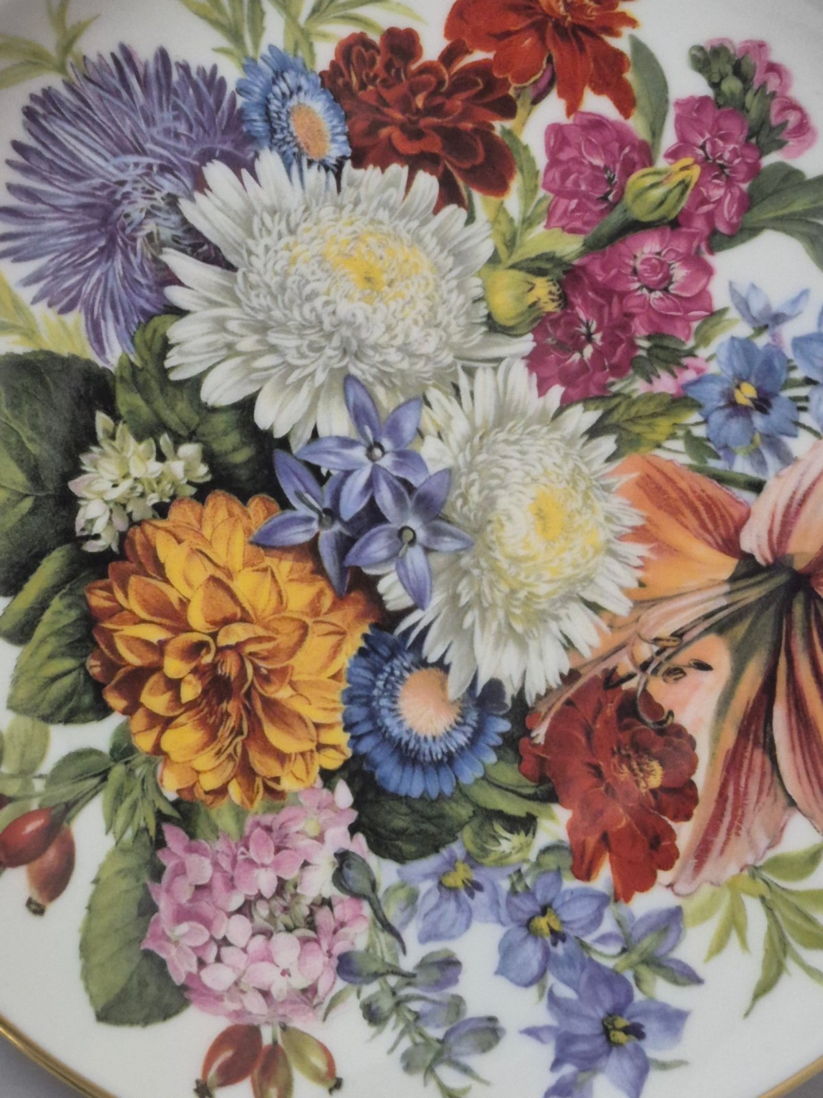 Hutschenreuther Zierteller Herbstfarben Ursula Band 1988 Blumenträume Limitiert