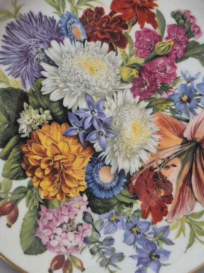Hutschenreuther Zierteller Herbstfarben Ursula Band 1988 Blumenträume Limitiert