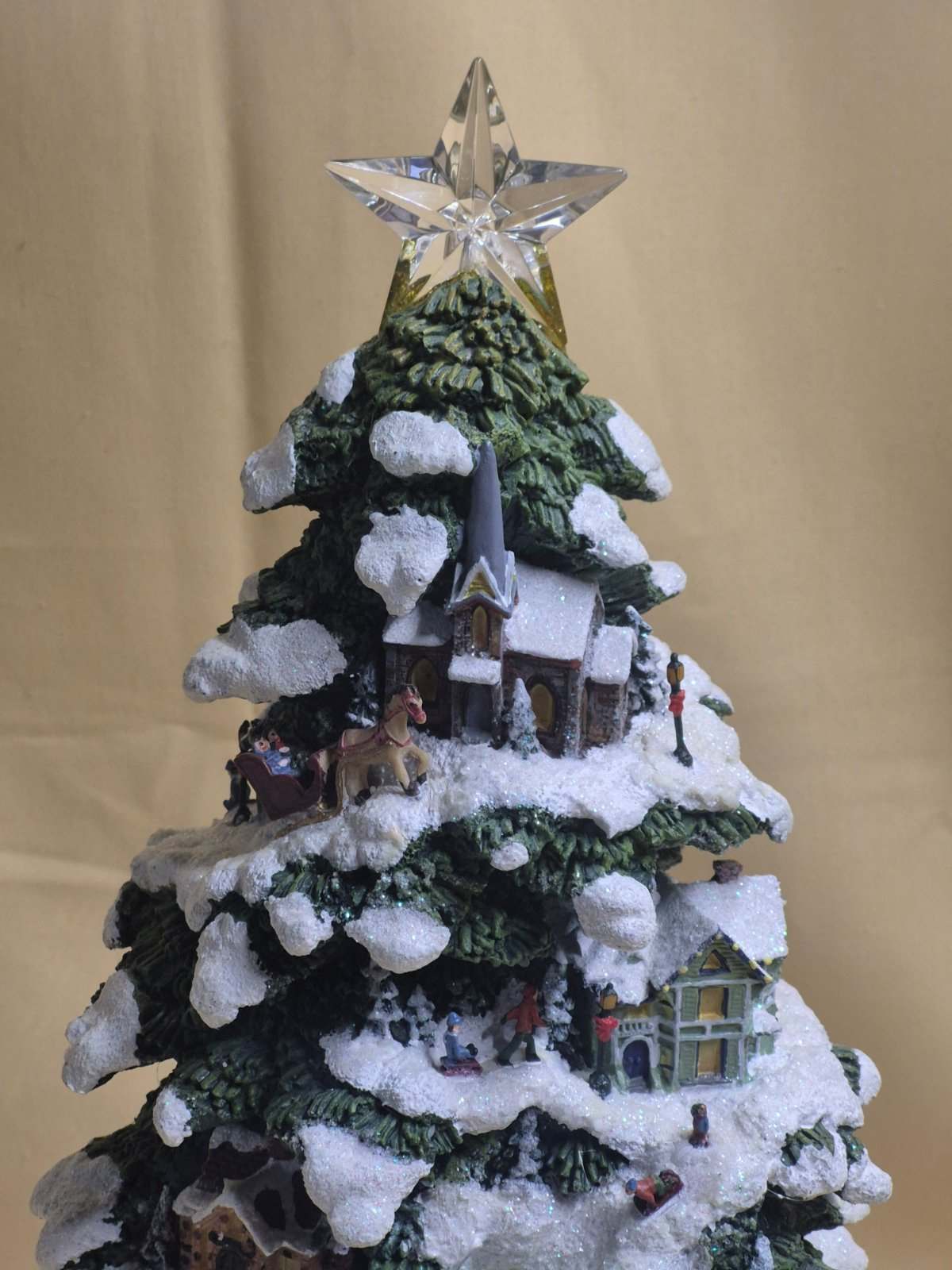 Village Christmas Weihnachtsbaum Diorama beleuchtet Miniatur Winterdorf Sammler