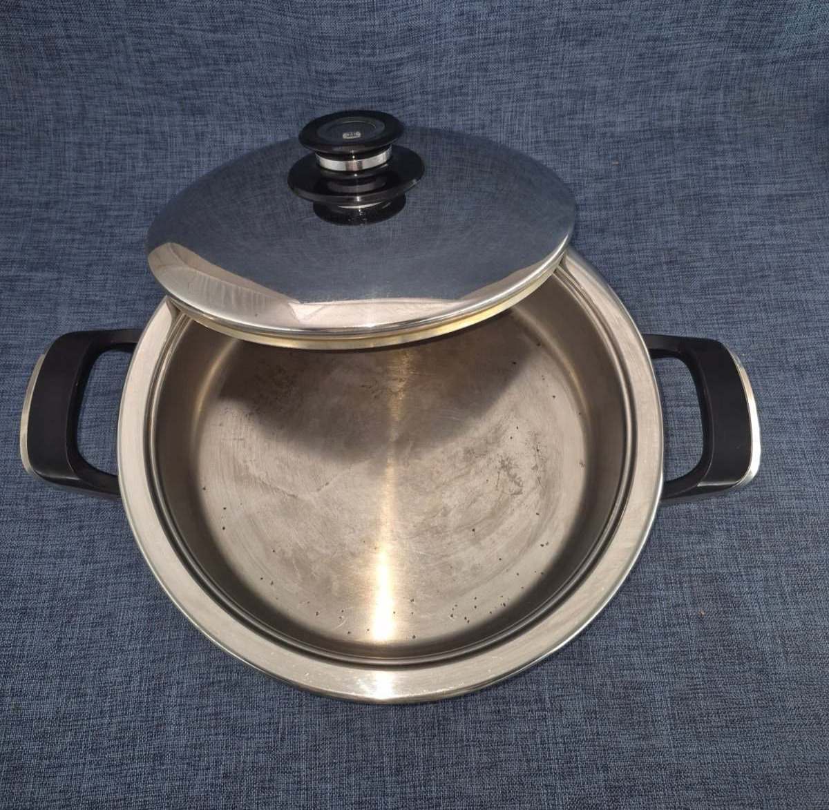 AMC Edelstahl Kochtopf mit Deckel 8072 Thermocontrol Topf gebraucht