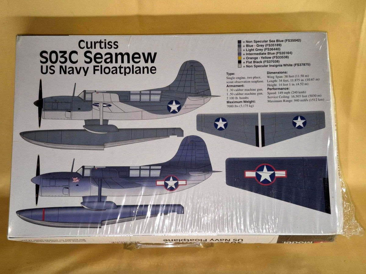 Czech Model Curtiss SO3C Seamew 1:48 US Navy Floatplane Limited Run 4817