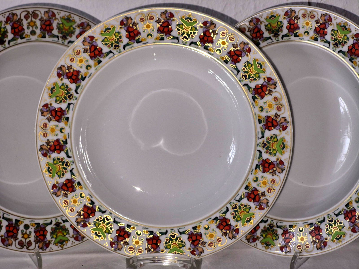 Rosenthal Porzellan Suppenteller 3er Set Björn Wiinblad Frohe Weihnachten