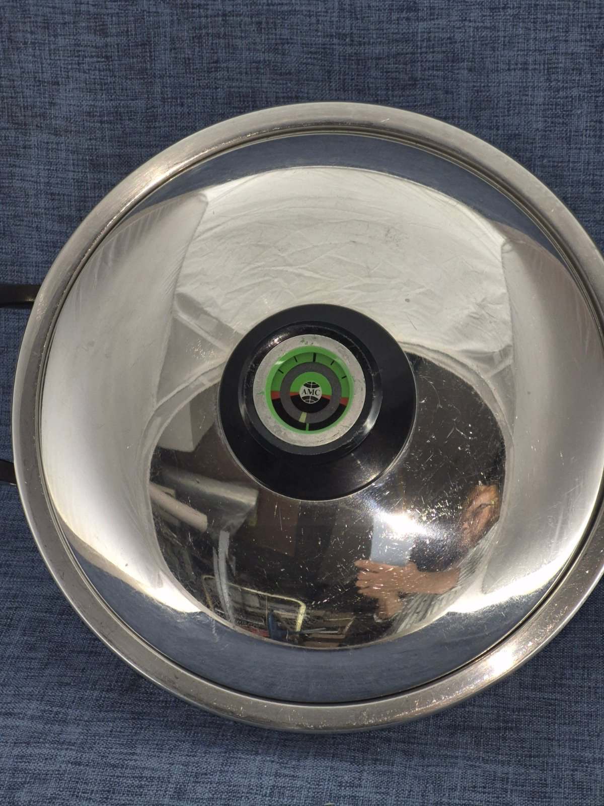 AMC Niedertopf 68028 - 2,6L Edelstahl mit Deckel & Thermometer Kochtopf Bräter