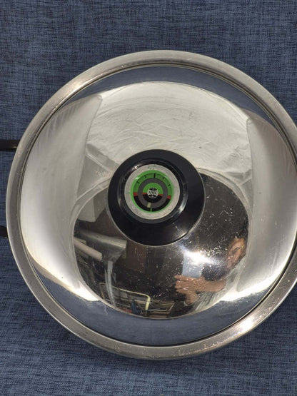 AMC Niedertopf 68028 - 2,6L Edelstahl mit Deckel & Thermometer Kochtopf Bräter