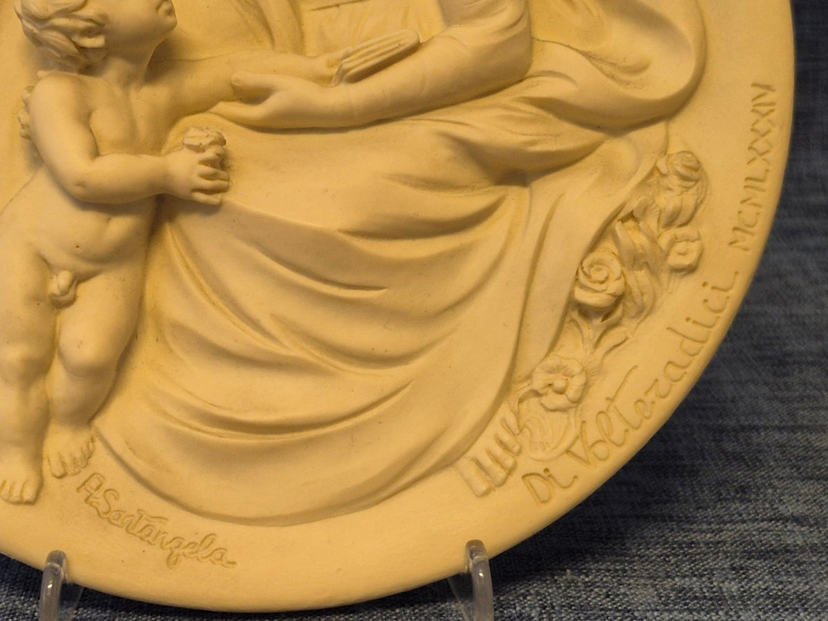 Studio Dante di Volteradici Madonna Tenera Relief Wandteller 1984 Limitiert