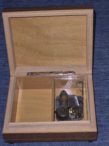 REUGE Spieluhr Holzbox Intarsien "Für Elise " Swiss Musical Movement Vintage