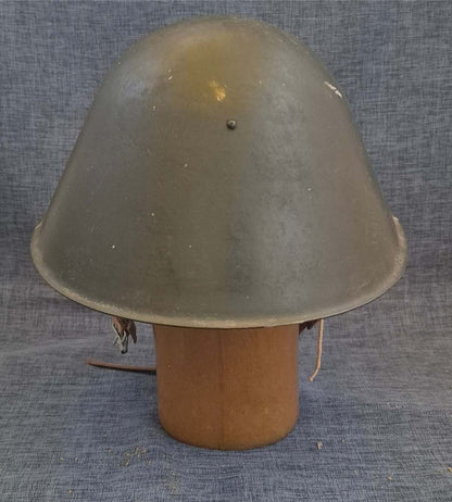 Alter Militär Stahlhelm Vintage Army Helmet Leder Innenausstattung Kinnriemen