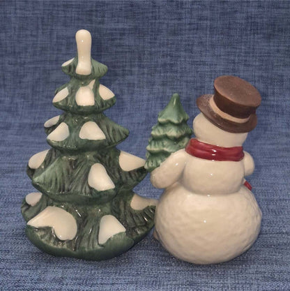 Goebel  Porzellan - Schneemann + Weihnachtsbaum Figur Set Weihnachten