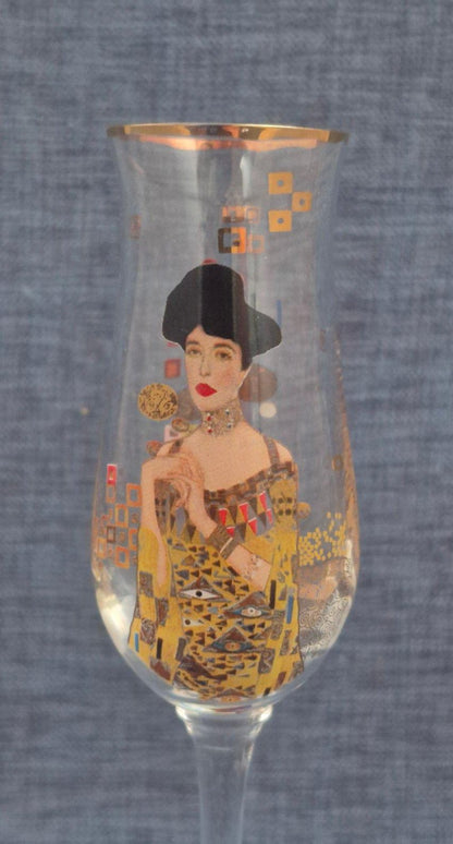 Goebel - Artis Orbis - Gustav Klimt Likörglas   Adele Der Kuss Goldrand