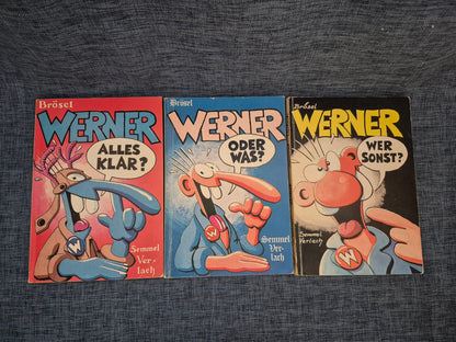 Werner Comic Sammlung 10 Bände Brösel +2 Alles klar Eiskalt Ouhauerha Konvolut