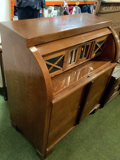 Rollladenschreibtisch - Eiche - Art Déco Sekretär - Schreibtisch  - Unterschrank
