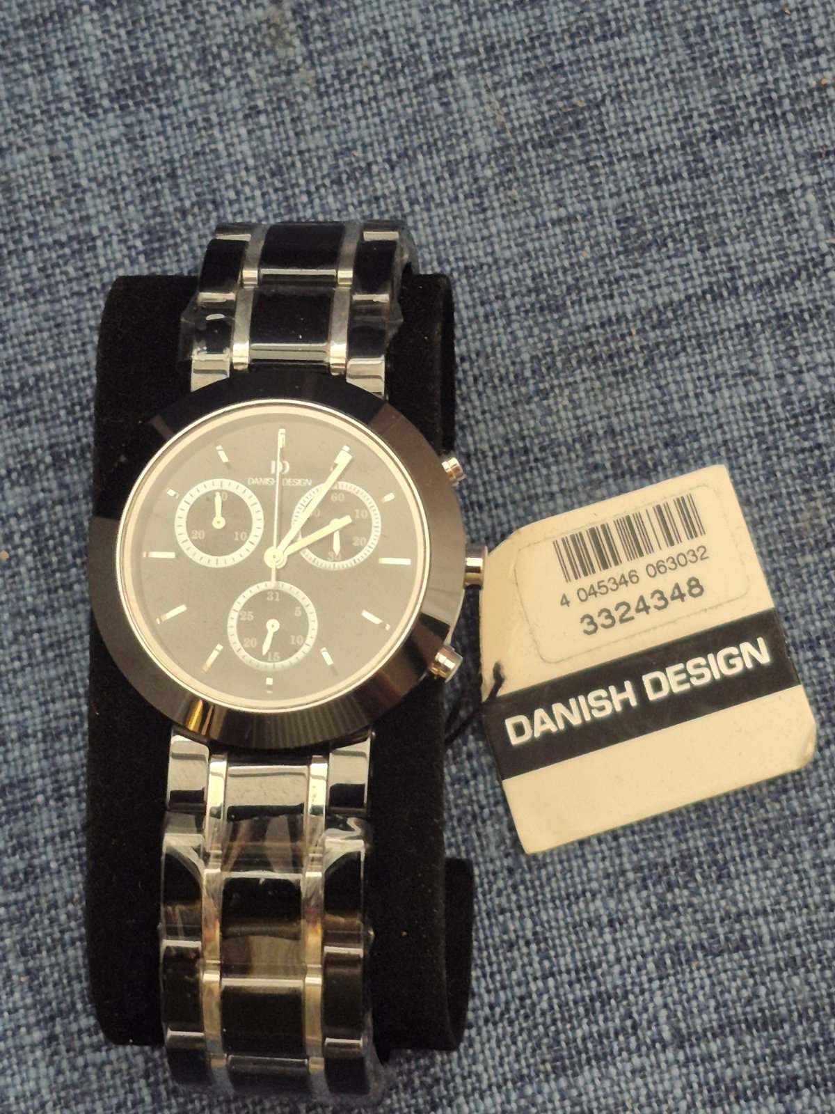 Danish Design IV63Q860 Chronograph Keramik Stahl Herrenuhr schwarz OVP