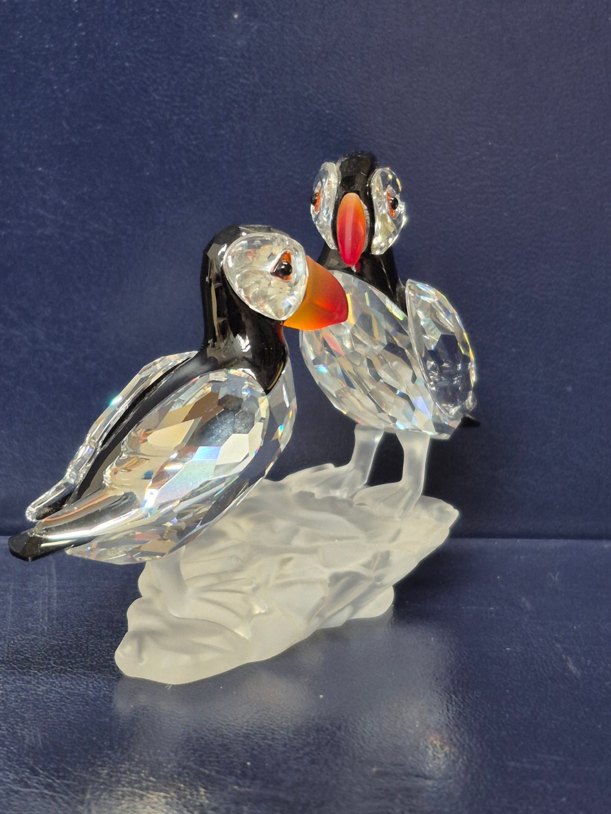 Swarovski Nr. 261643 -  Papageientaucher Paar Kristall Figur Vogel Sammlerstück