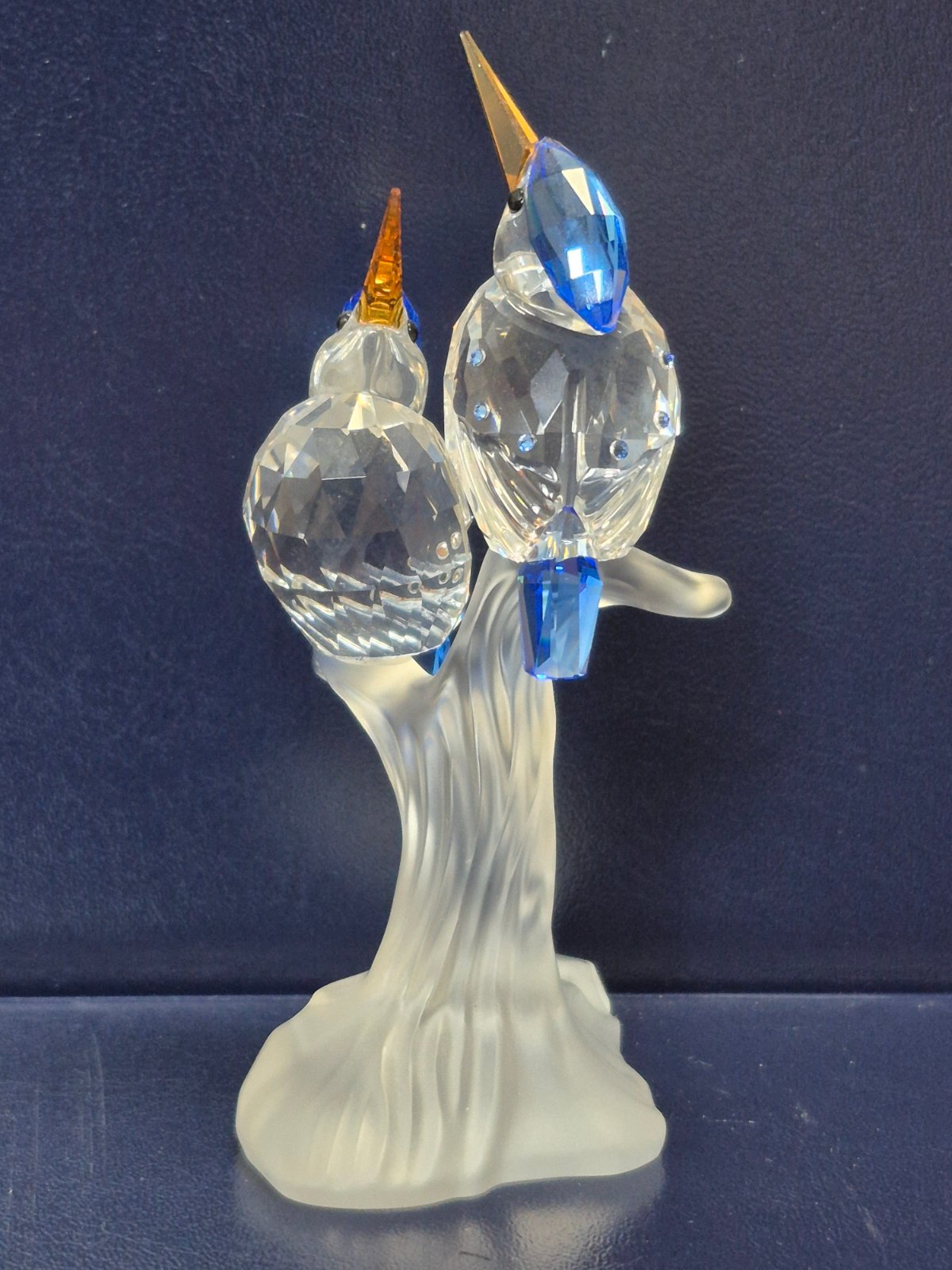 Swarovski 623323 - Eisvögel - Kristallglasfiguren - Sammlerstück - ca 10,4 cm