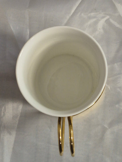 Harrods Knightsbridge Fine Bone China Tasse 24 Karat Gold Dekor Made in England