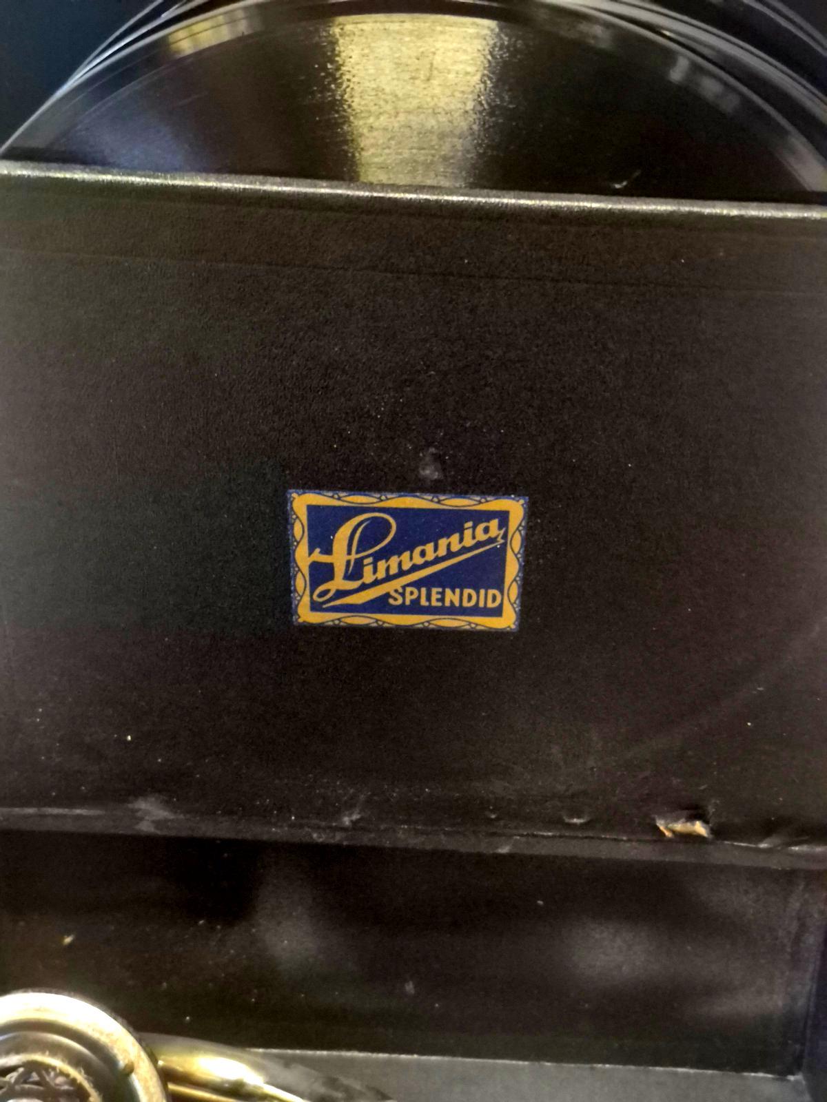 Limania Splendid Koffergrammophon ca 1920 + Schellackplatten Konvolut Bastler