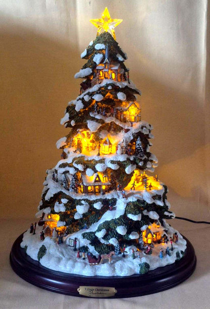 Village Christmas Weihnachtsbaum Diorama beleuchtet Miniatur Winterdorf Sammler