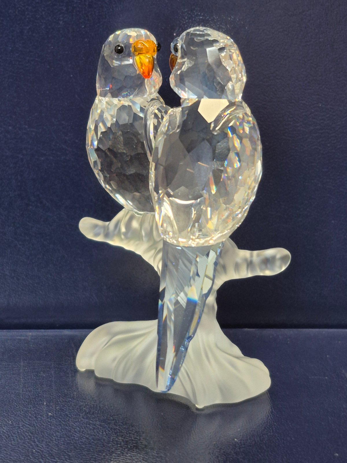 Swarovski 680627 - Wellensittiche Pärchen Kristallglas -  Sammlerstück
