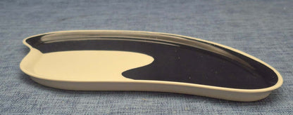 Eversberg Bavaria "Schwalbenflug" Nierenform Teller schwarz weiß 50er