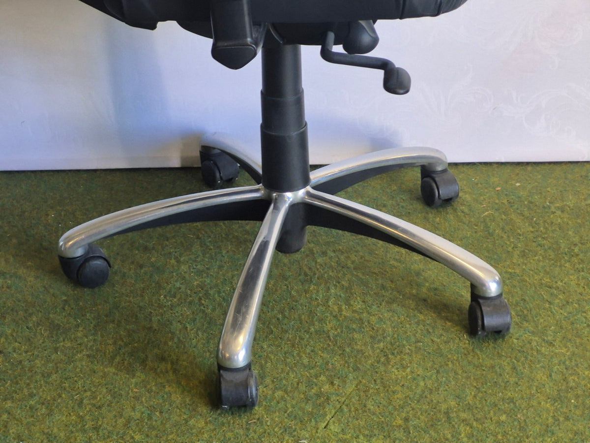KOHL Bürostuhl Chefsessel Kunstleder schwarz Drehstuhl Armlehnen höhenverstellb.