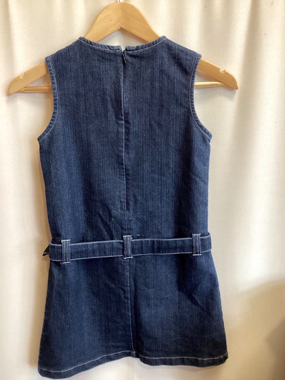 Cyrillus Mädchen Jeanskleid ärmellos Denim Gürtel Gr. 140 blau