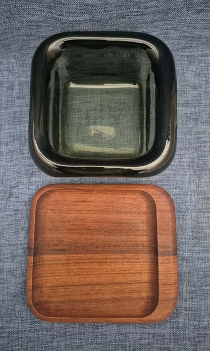 Kosta Boda - Rauchglas Schale - Aschenbecher - 60/70er - 14x14x7,5 cm