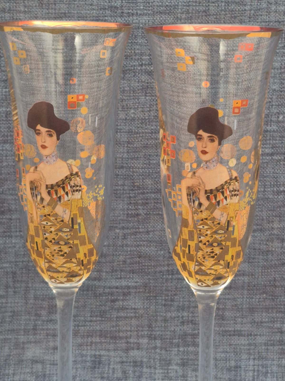 Goebel - Artis Orbis - Gustav Klimt Champagnerflöten 2er Set Adele Bloch-Bauer