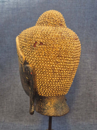 Buddha-Kopf - thailändisch - Golddekor - ca 50 cm hoch -