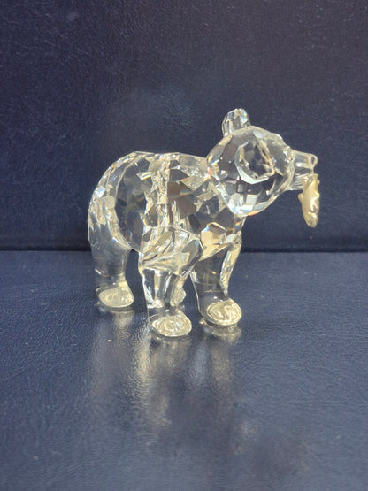 Swarovski 261925 - Grizzlybär mit Fisch - Kristallglas - 5,5 x4,5 cm -