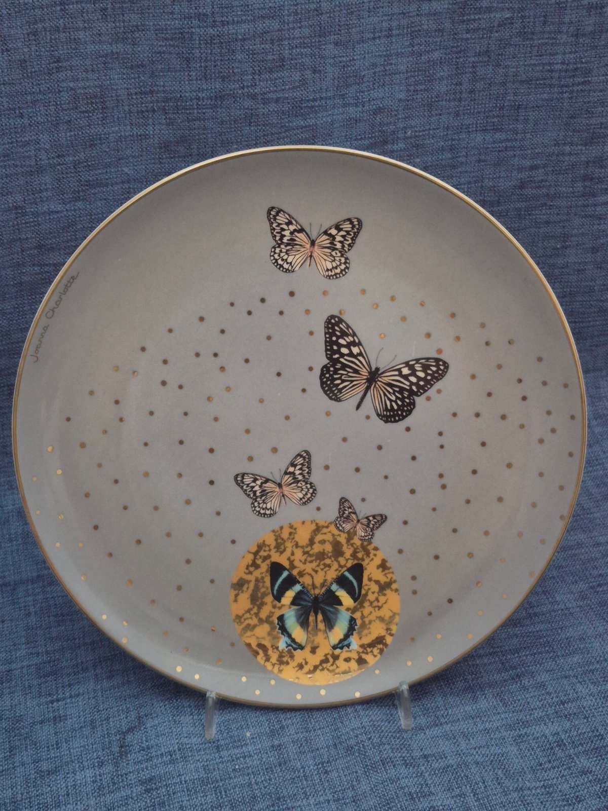 Goebel Artis Orbis Joanna Charlotte Butterflies Porzellan 2 Teller,  22,4 cm