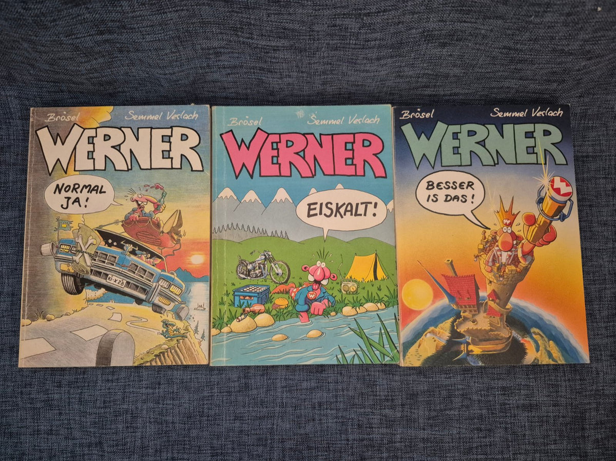 Werner Comic Sammlung 10 Bände Brösel +2 Alles klar Eiskalt Ouhauerha Konvolut