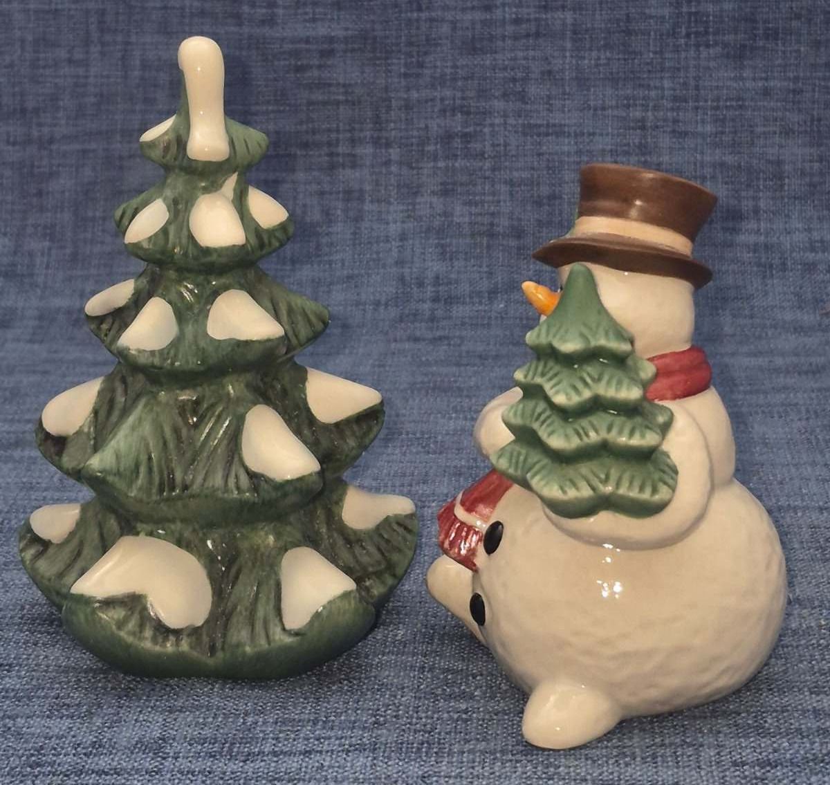 Goebel  Porzellan - Schneemann + Weihnachtsbaum Figur Set Weihnachten