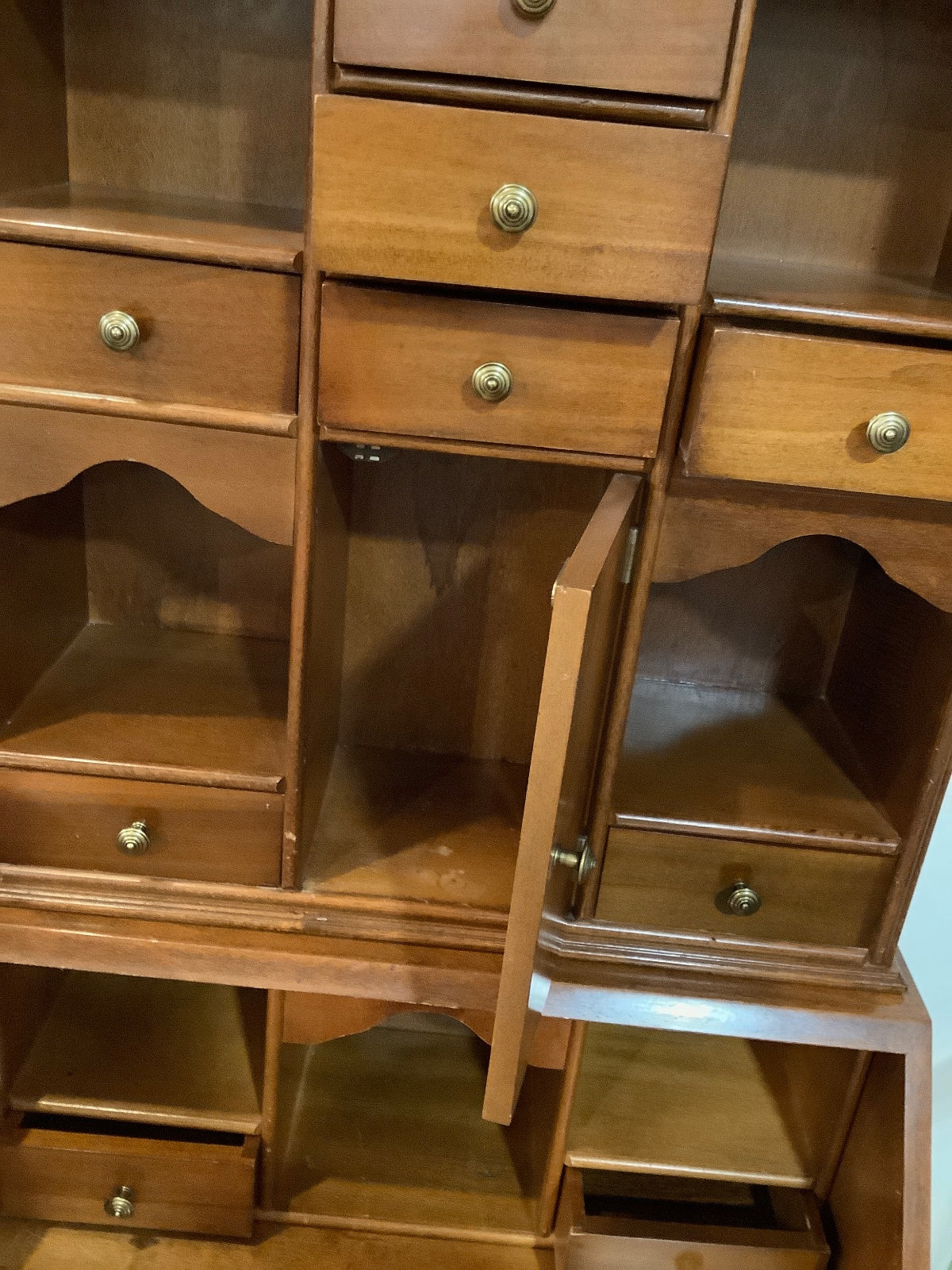Aufsatz-Sekretär  Schreibschrank Schubladen Schreibpult