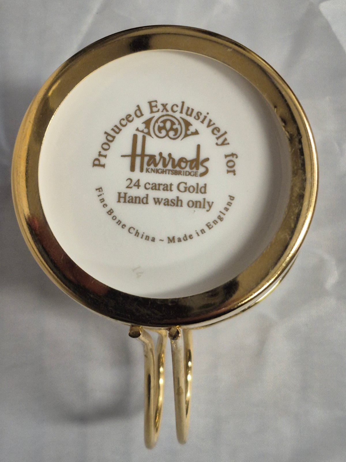 Harrods Knightsbridge Fine Bone China Tasse 24 Karat Gold Dekor Made in England