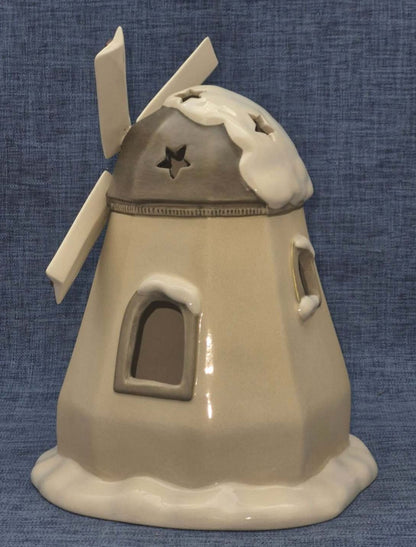 Goebel Weihnacht Keramik Windmühle Teelichthalter Weihnachten Deko 24 cm
