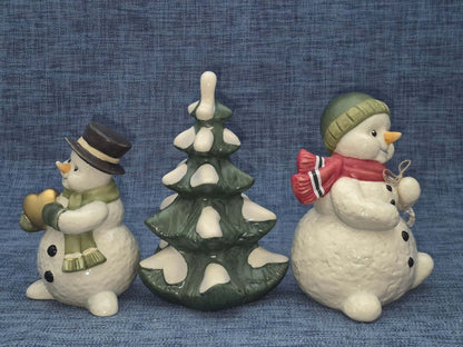 Goebel Schneemann Figuren Set 3-tlg Keramik Weihnachten  Mein Herzchen