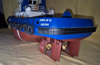 Schiffsmodell Schlepper Fairplay VI Rostock detailreich Kunststoff Diorama