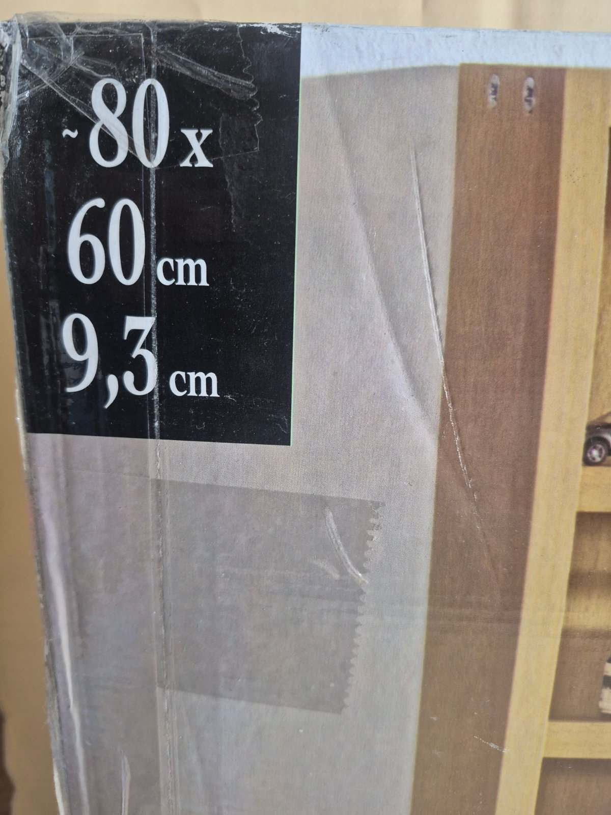 Sammlervitrine Wandvitrine 80x60x9,3cm Holz Glas Modellauto Regal NEU OVP
