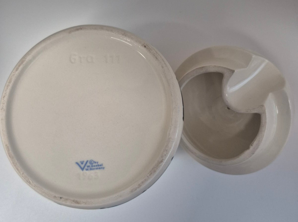W. Goebel Zuckerdose Porzellan Vintage 50/60er Früchte Dekor W. Germany