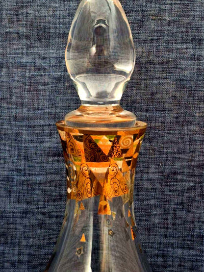 Goebel Artis Orbis Glas Karaffe Gustav Klimt Lebensbaum Erwartung Stöpsel 37 cm
