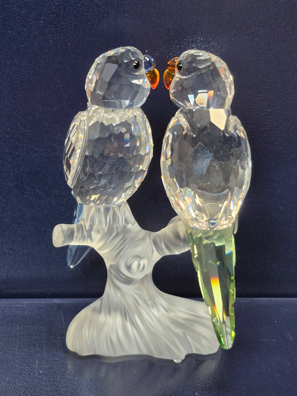 Swarovski 680627 - Wellensittiche Pärchen Kristallglas -  Sammlerstück