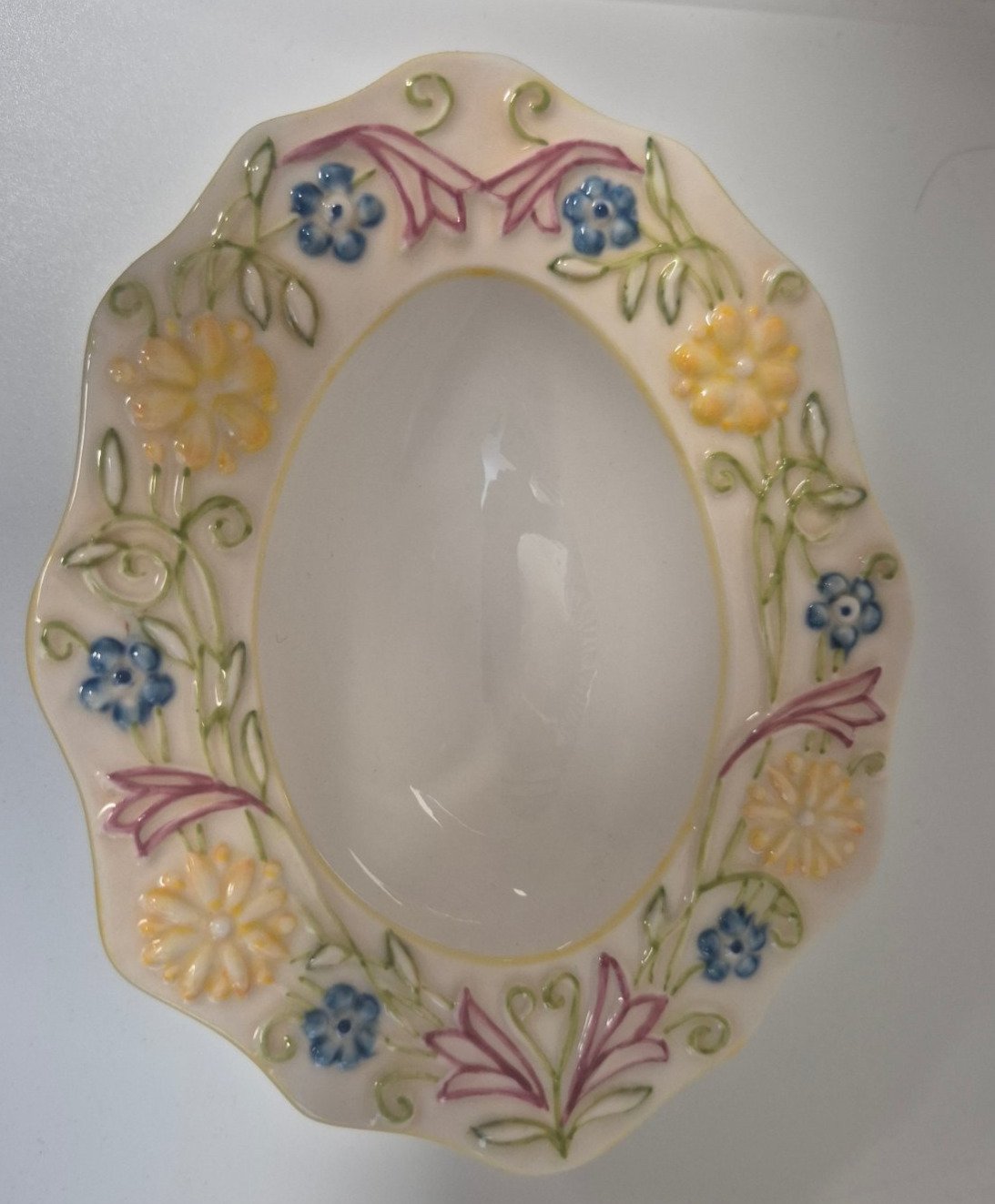 Villeroy & Boch kleine ovale Porzellanschale Konfektschale - Reliefrand -