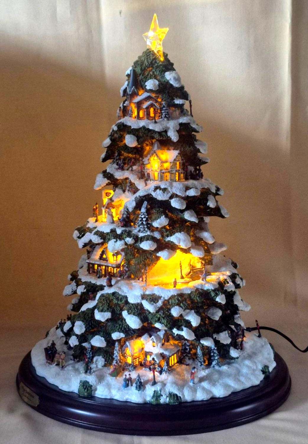 Village Christmas Weihnachtsbaum Diorama beleuchtet Miniatur Winterdorf Sammler