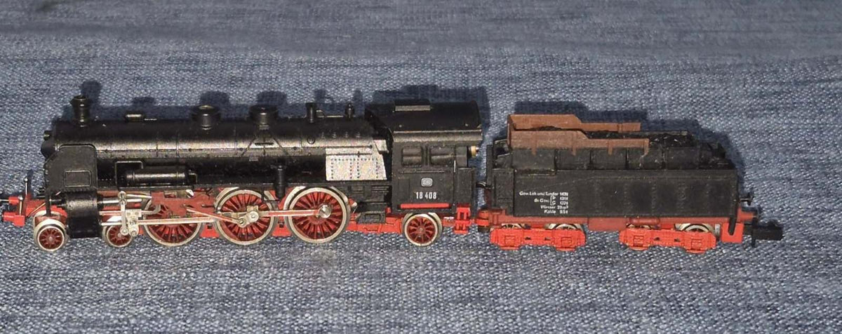 Arnold Rapido N Dampflok DB 18 408 mit Tender Art.0254 Made in W-Germany, getest