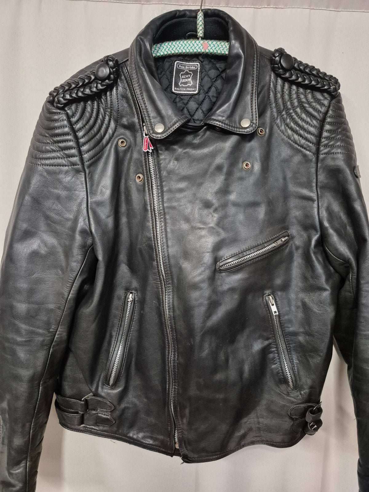 Hein Gericke - Lederjacke - Bikerjacke - Echt Leder - schwarz - Gr. 56